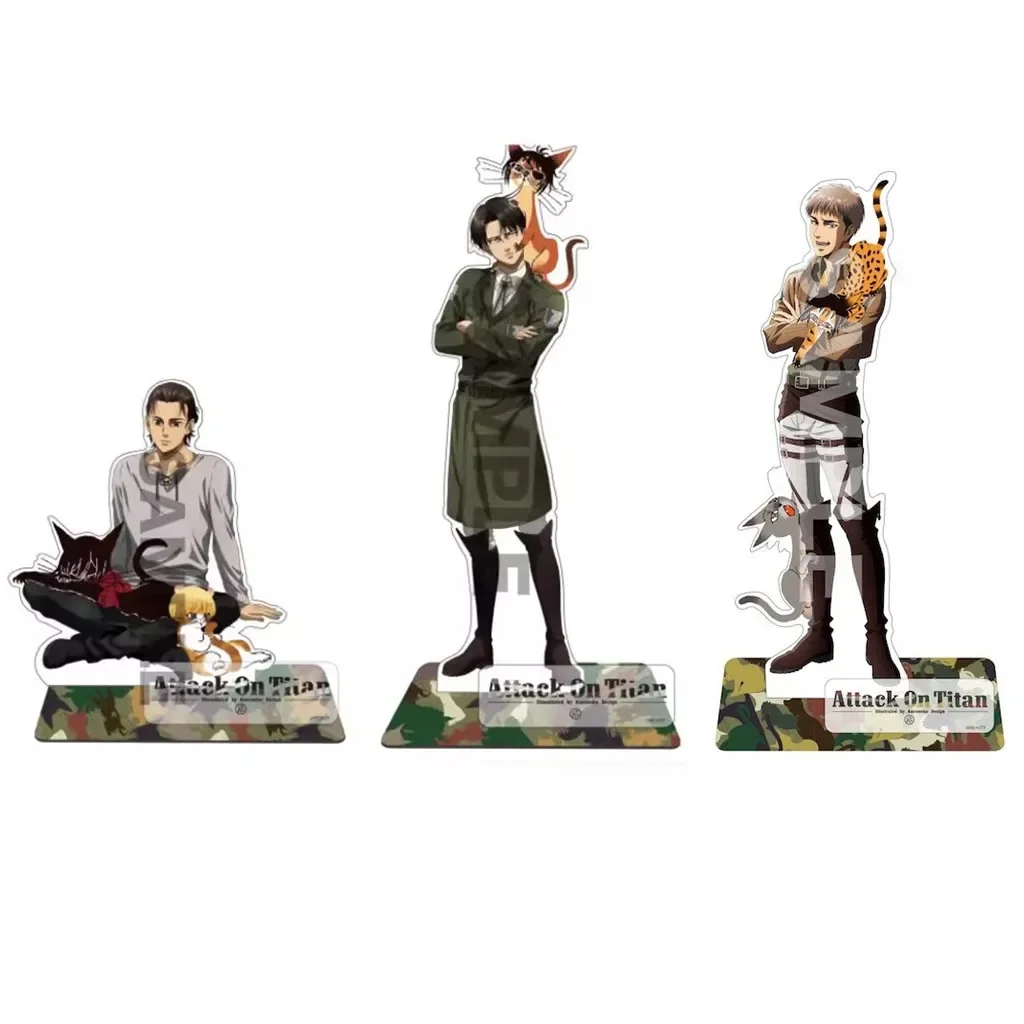 Anime Eren Yeager Levi Jean Kirstein Game Acrylic Stand Doll Figure Model Plate Cosplay Toy for Gift