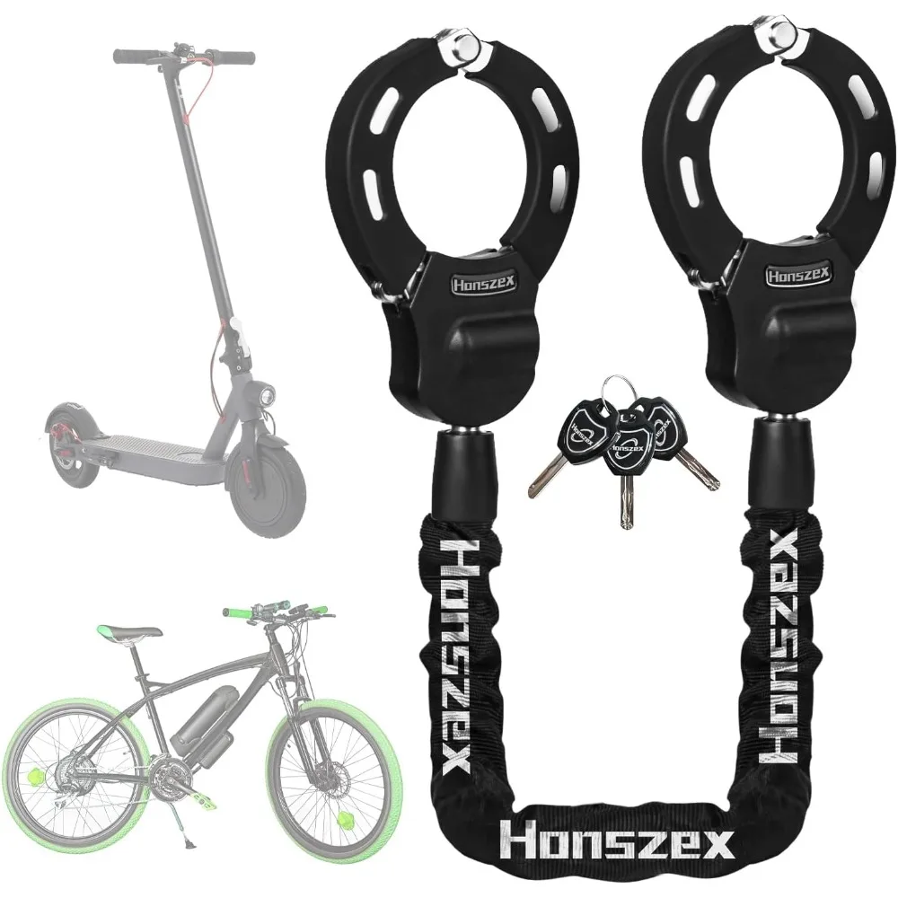 

Сверхмощный цепной замок высокой безопасности для электрических скутеров и электронных велосипедов, 36,22 дюйма