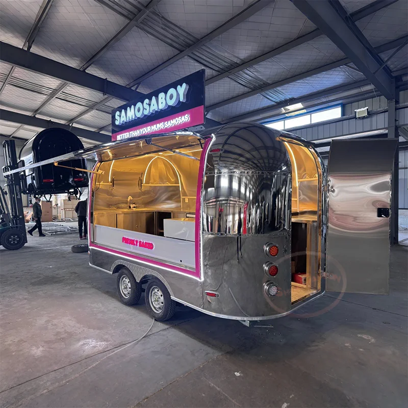 

Coffee Shop Small Kitchen Hot Dog Trailer Mobile Coffee Truck Kiosk with Kitchen Equipment Mobile Food Truck Food Trailer