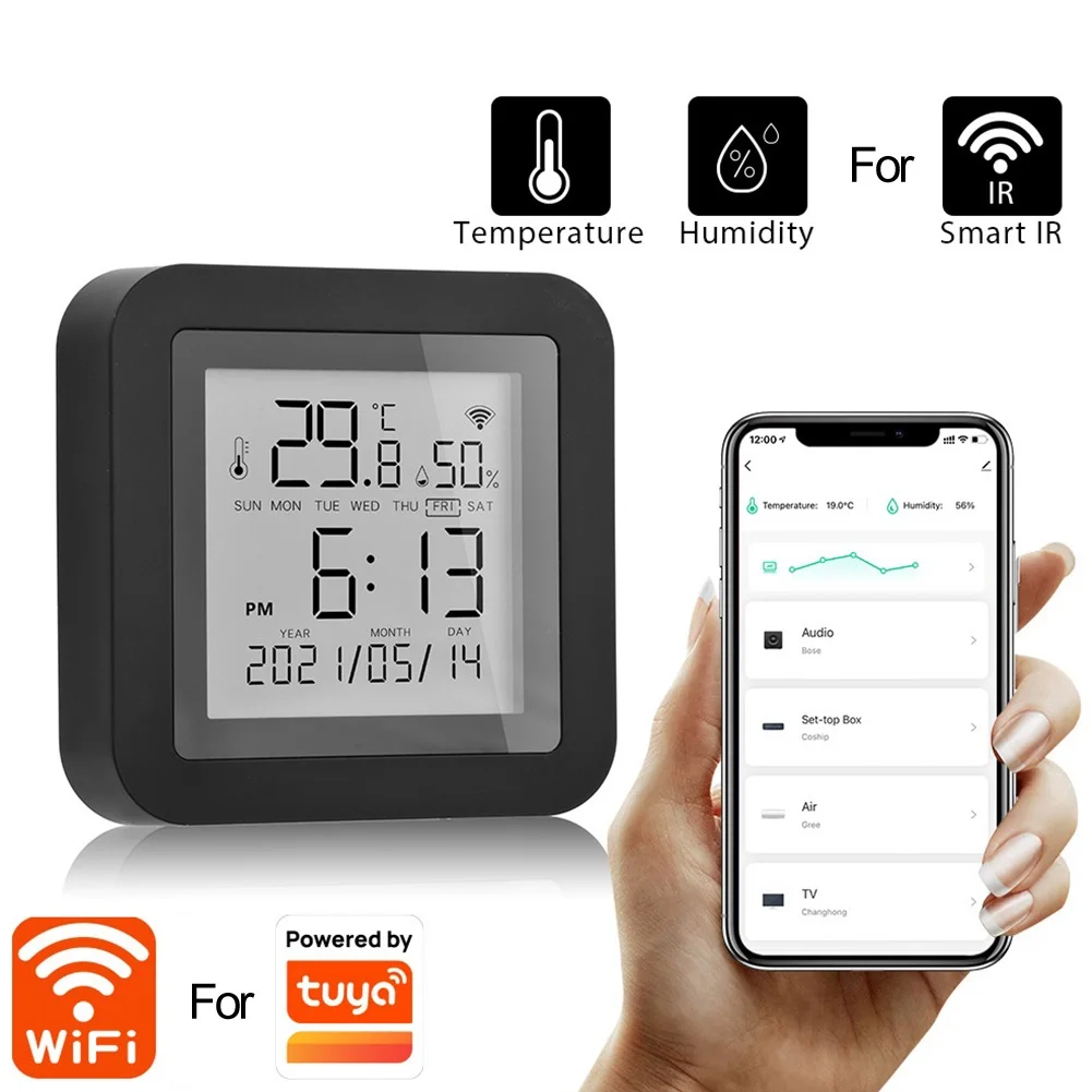 

Temperature Humidity Sensor For Tuya WIFI Temperature Humidity Sensor Smart Home Thermometer Hygrometer Versatile Application