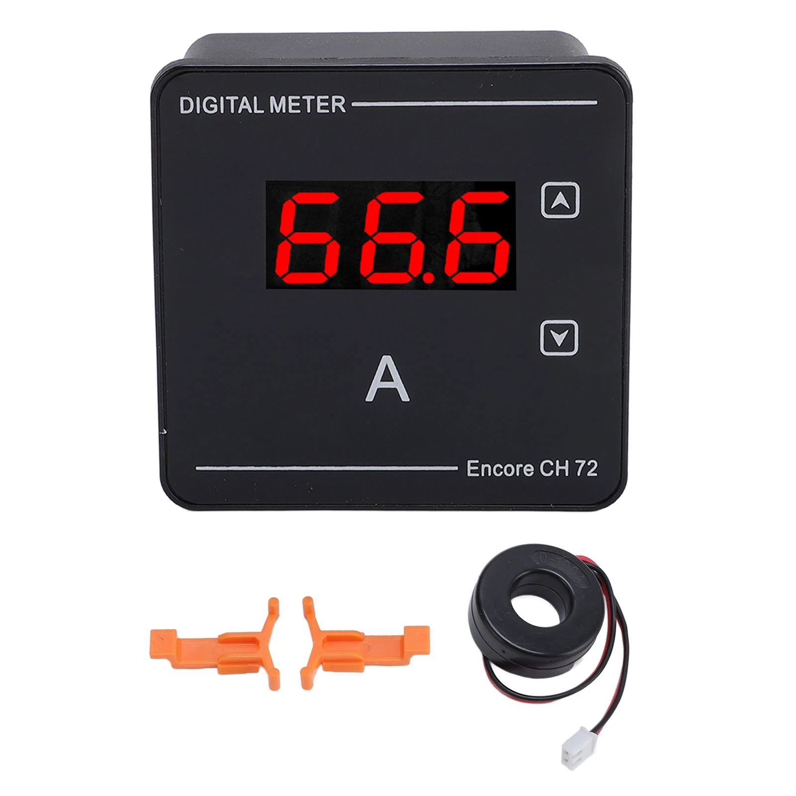 Digital AC Ammeter 1-120A Measurement Range Backlit Display LED Screen Embedded Installation AC Current Meter