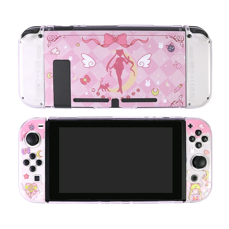 Cute Girl Anime Protective Case for Nintendo Switch Oled Joy-Con Controller Switch Hard PC Cover Full Front Back Shell Protector