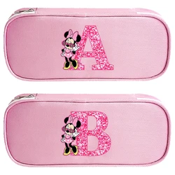 Minnie Mickey Mouse Disney Girls Print Pencil Box studente materiale scolastico cancelleria bambini Penbag Pencilcase compleanno regali carini