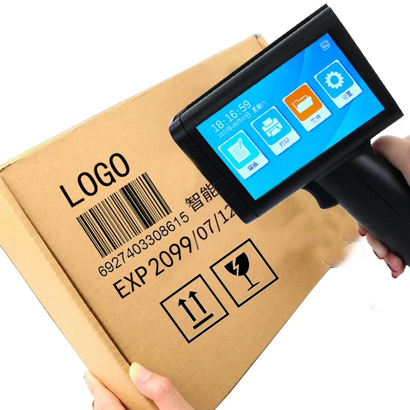 Bluetooth 25.4mm Handheld Wireles Inkjet Printer Portable Mini Impresora Logo Expiry Date Metal Plastic Wood Cloth Print Machine