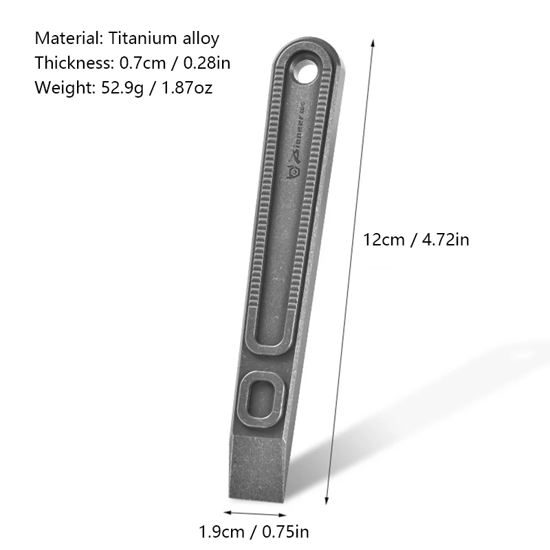 Titanium Alloy Multifunctional Pry Bar Lightweight EDC Tool Outdoor Camping Emergency Bottle Opener Nail