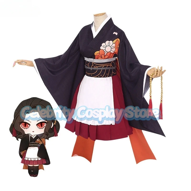 Anime Cosplay Costume Maid Uniforms Kanroji Mitsuri Kibutsuji Kimono Blade Kochou Shinobu Kamado Nezuko Cosplay Dress