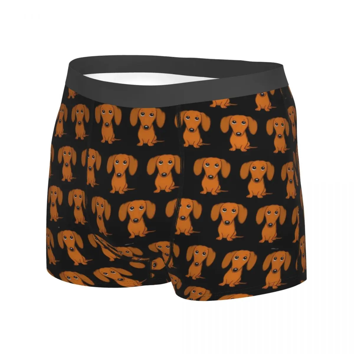 Dog Print Underwear Cute Dachshunds Print Boxershorts Trenky Men Underpants Breathable Boxer Brief Gift Idea