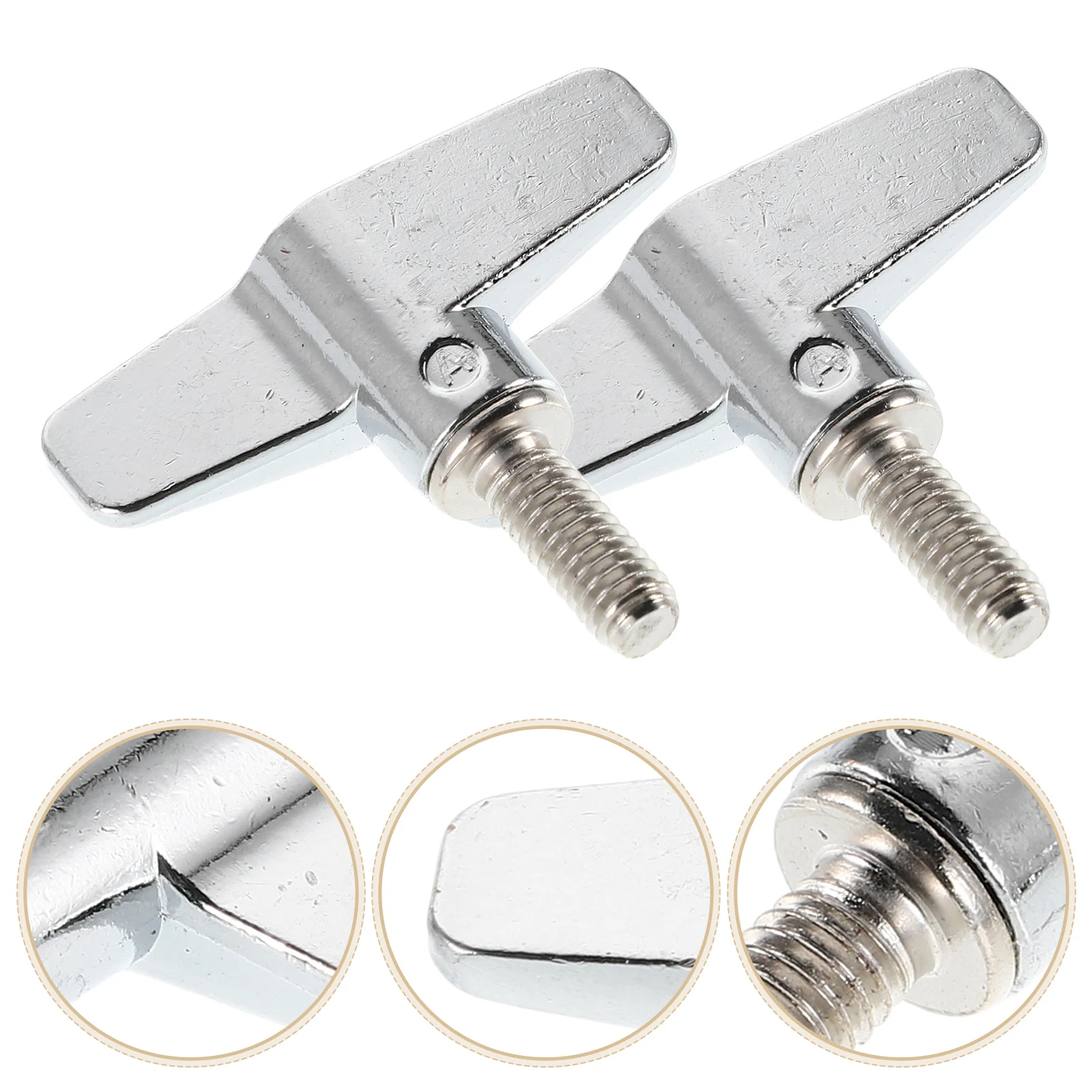 2 Pcs Drum Cymbal Knob Stand Replacement Nut Wing Screw Nuts Accessories Hardware Repair Tool