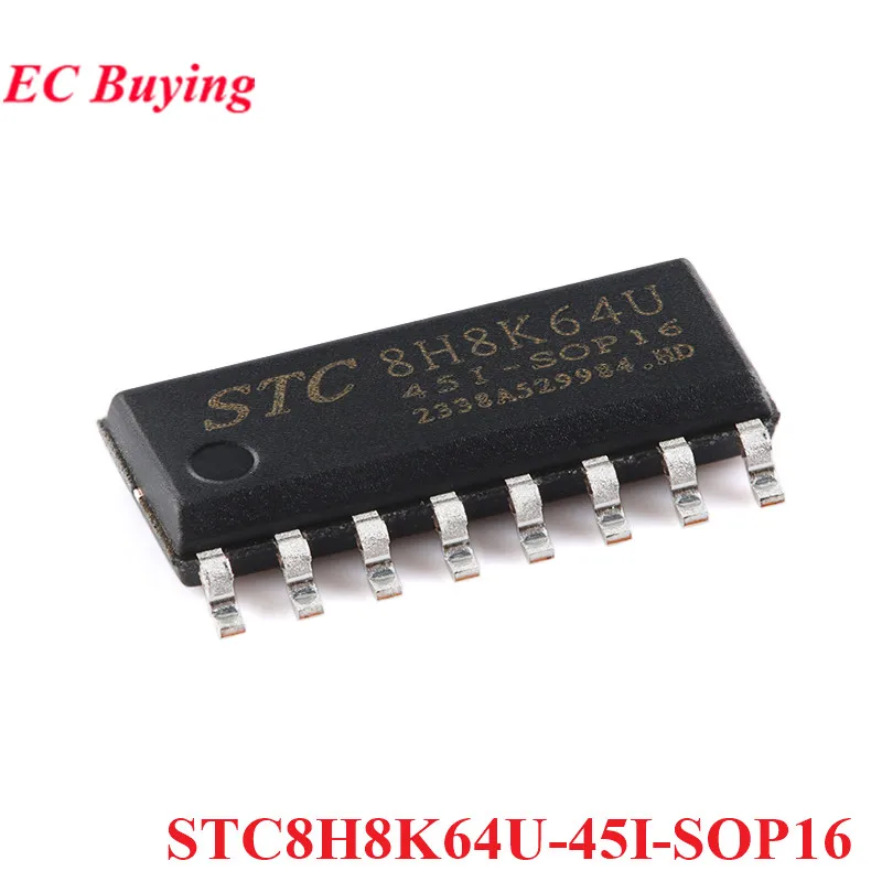 20Pcs/1pc STC8H8K64 STC8H8K64U STC 8H8K64U STC8H8K64U-45I-SOP16 1T 8051 Microprocessor Microcontroller Chip IC New Original