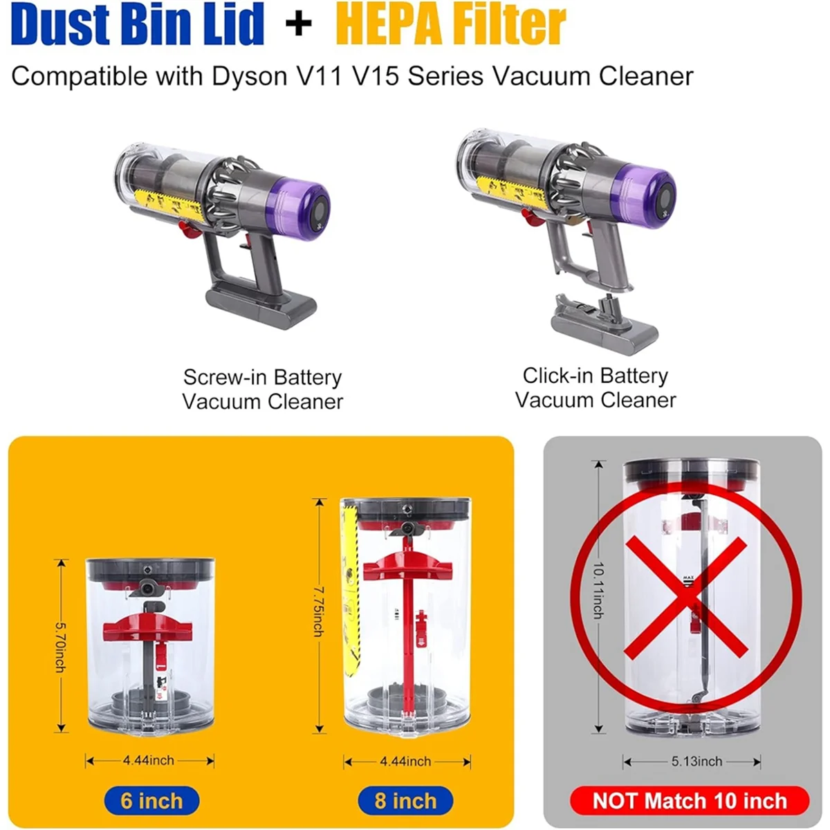 

Замена крышки основания пылесборника для Dyson V11 V15 SV14 SV15 SV22 Крышка вакуумного канистры/крышка ведра для пыли с фильтром — A19G