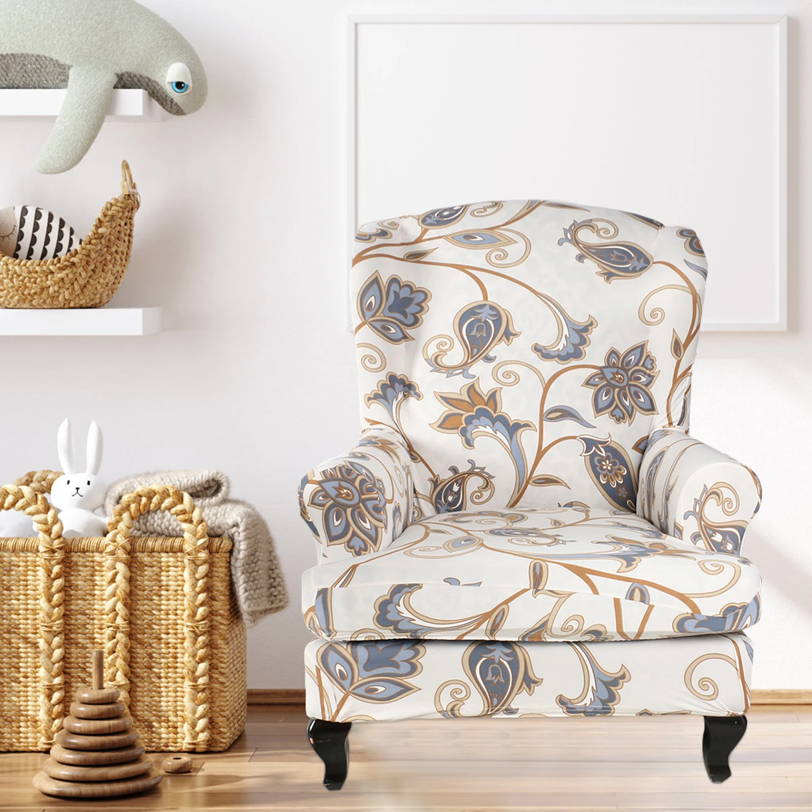 

3D Printed Sofa Cover Chic Elastic Chair Protector Comfortable Polyester Dining Chair Cover for Home Wedding Banquet