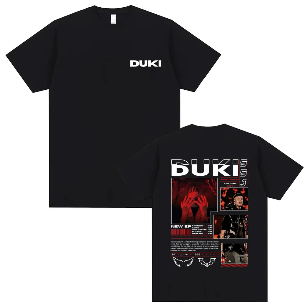 

Limited Rapper Duki ADA Tour 2024 T Shirt Men Women Clothing Hip Hop Oversized Short Sleeve T-shirts Men's Fashion Casual Tshirt