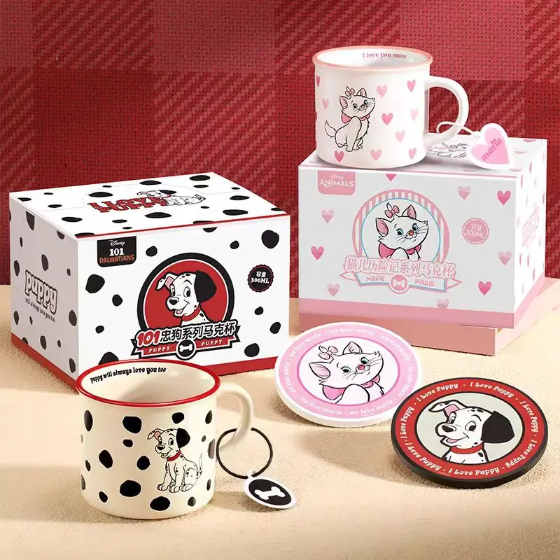 Dalmatians Ceramic Mug Coffee Cup Hand Pinched Irregular Spots Milk Tea Cup Ins Korean Oatmeal Breakfast Cup Drinkware Kitchen