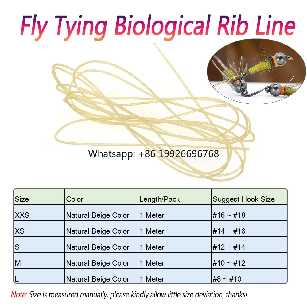 

Fly Tying Biological Rib Line for Nymph Caddis Pupae Body Rib Grayling Trout Fishing Lures Baits Fly Tying Material factory