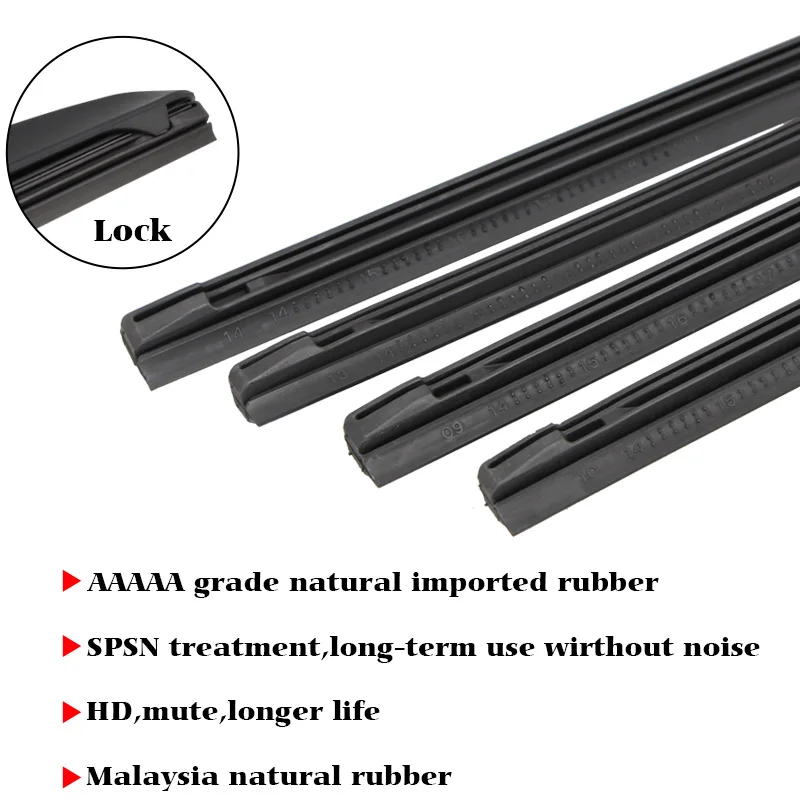 BROSHOO 100PCS For Hybrid Car Wiper Blade Vehicle Insert Rubber Strip 8mm Soft 14