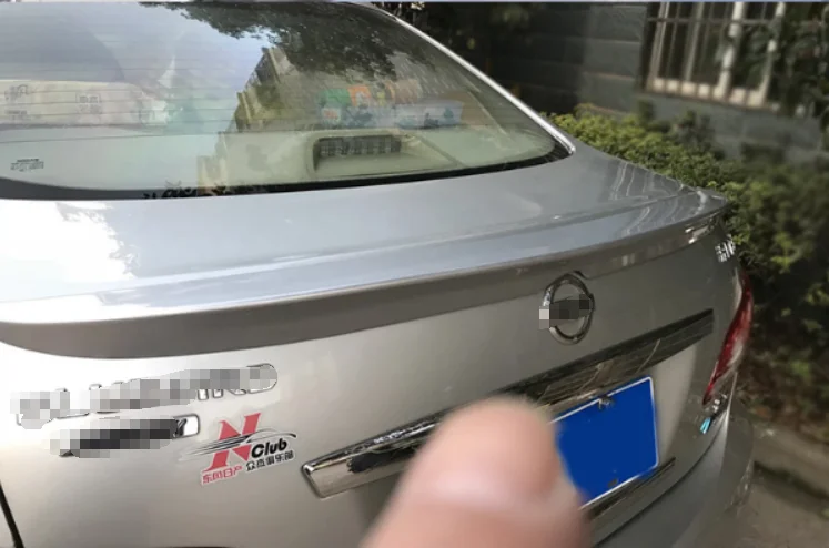 For 2007-2011 Nissan Sentra SYLPHY Spoiler BlueBird 2008 2009 2010 ABS Material Car Rear Wing Primer Color Trunk Rear Spoiler