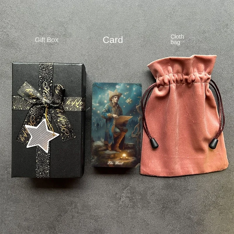 Classic Starry Sky Witt  Astrologers Tarot Cards Beginner Cloth Bag Family Gathering Predict Future Fortune Board Game Tools