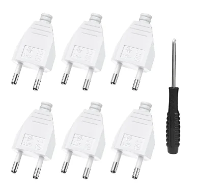 4/6/8 Stuks Eu Plug Adapter Man Vrouw Montage Bakje Connector 250V Schuko Netsnoer bedrade Elektrische Socket Met Schroevendraaier