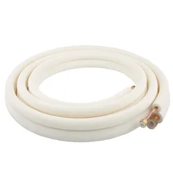 Bobine de Tube de cuivre de climatiseur de 7 mètres, 1/4 pouces 3/8 pouces, Tube d'extension de réfrigérant isolé en mousse avec écrous pour 6x10 1HP