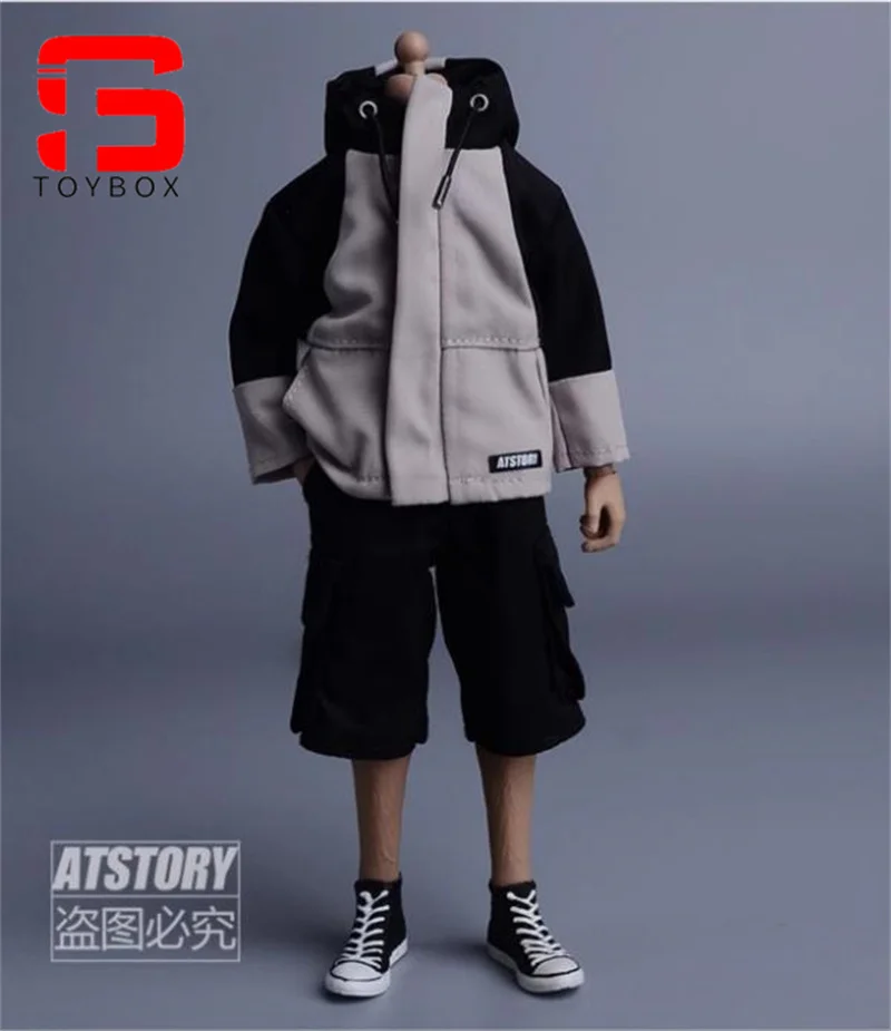 ATStory 1/12 Mannelijke Rits Outdoor Jas Kleding Model Fit 6 ''BJD Notaman Asi 3.0 NWTOYS VTOYS Soldaat Action Figure Body poppen