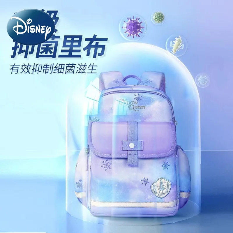 Disney 2022 New Fashion Frozen Backpack To Reduce The Burden and Breathable 1-6 Grade Schoolbags for Primary School Students