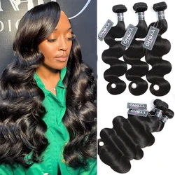 Yyong Peruvian Body Wave Bundles Remy Human Hair Extensions 1/3/4 Bundles Human Hair Weave Bundles 8-32 Inches