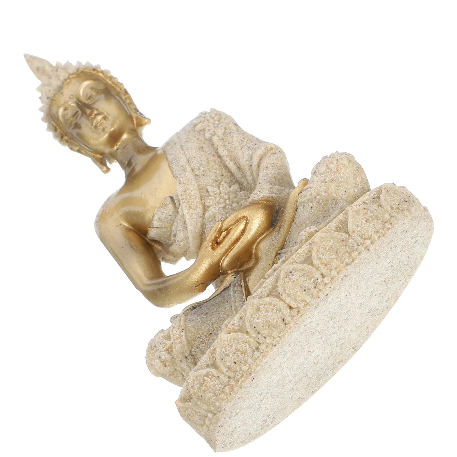 Sculpture de Bouddha en résine vintage de qualité supérieure, statue de méditation compacte pour le salon, la chambre, le bureau, la table, décoration zen Bouddha