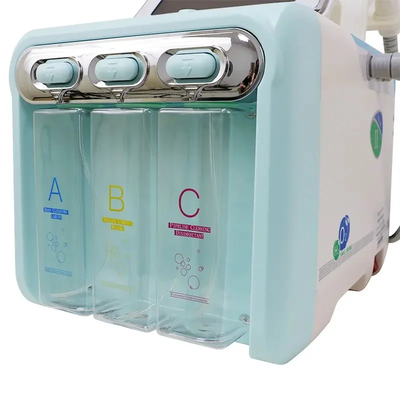 6 in1 H2-O2 Hydro Dermabrasion RF Bio-lifting Spa Facial Microdermabrasion Machine Water Cleanning Beauty Device