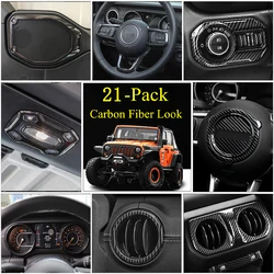 Car Interior Decoration Cover Trim Kit for Jeep Wrangler JL 2018-2023 Gladiator JT 2020 2021 2022 2023 2/4-Door Car Accessories