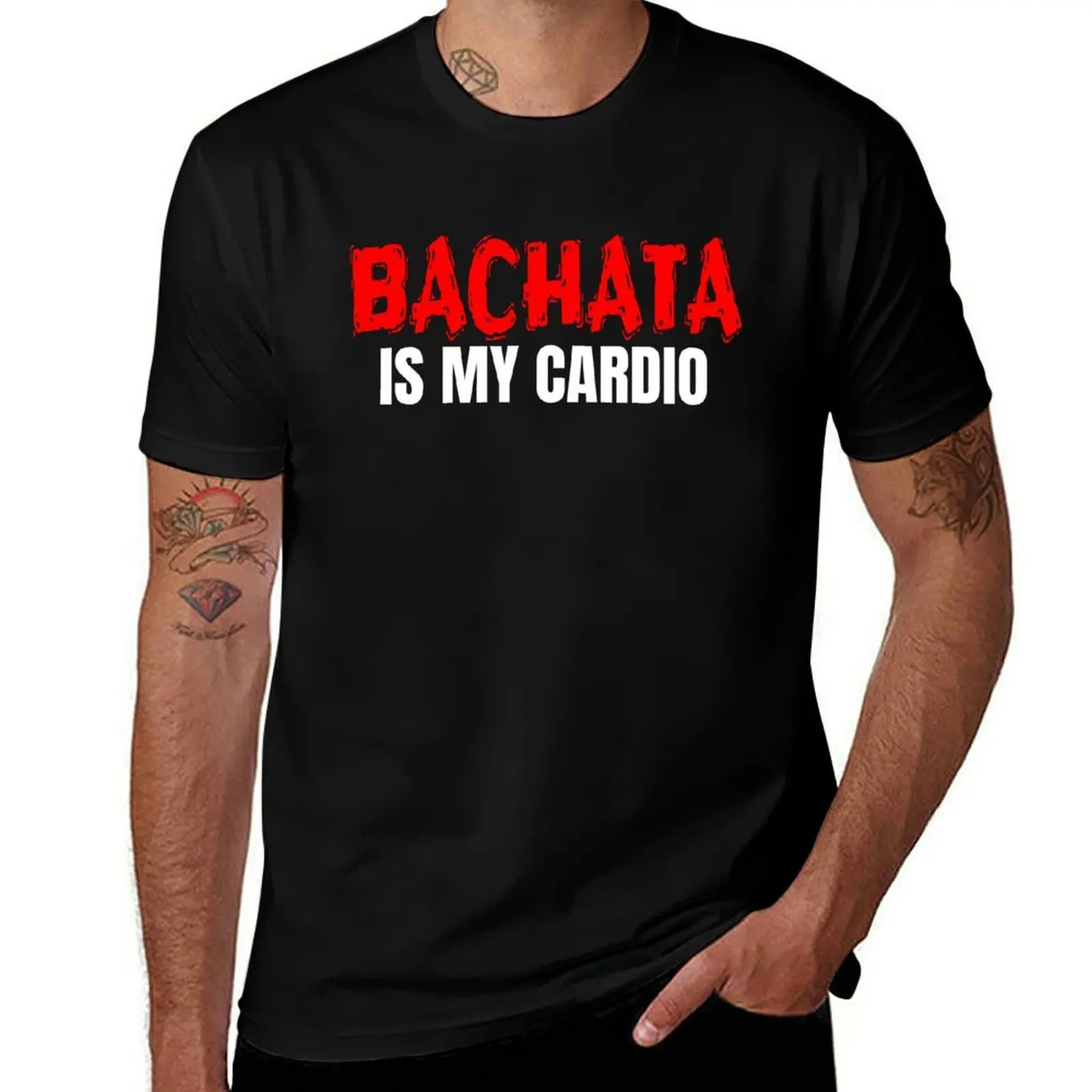 La Bachata Es Mi Cardio - Camiseta Divertida de Bachata, Camiseta de Merchandising, Ropa Casual Básica, Camiseta de Manga Corta