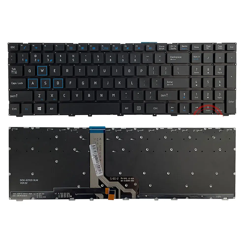 

New Laptop For Machenike F117-V/V56T VA65T VSG65 F117-VC F117-VD/VG US RGB Backlit Keyboard