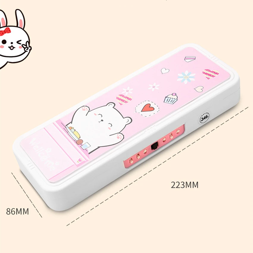 Pencil Case Password Box Kawaii Trousse Estojo Escola Cute Animal Korean Stationery Multifunctional Girls Boys School Supplies