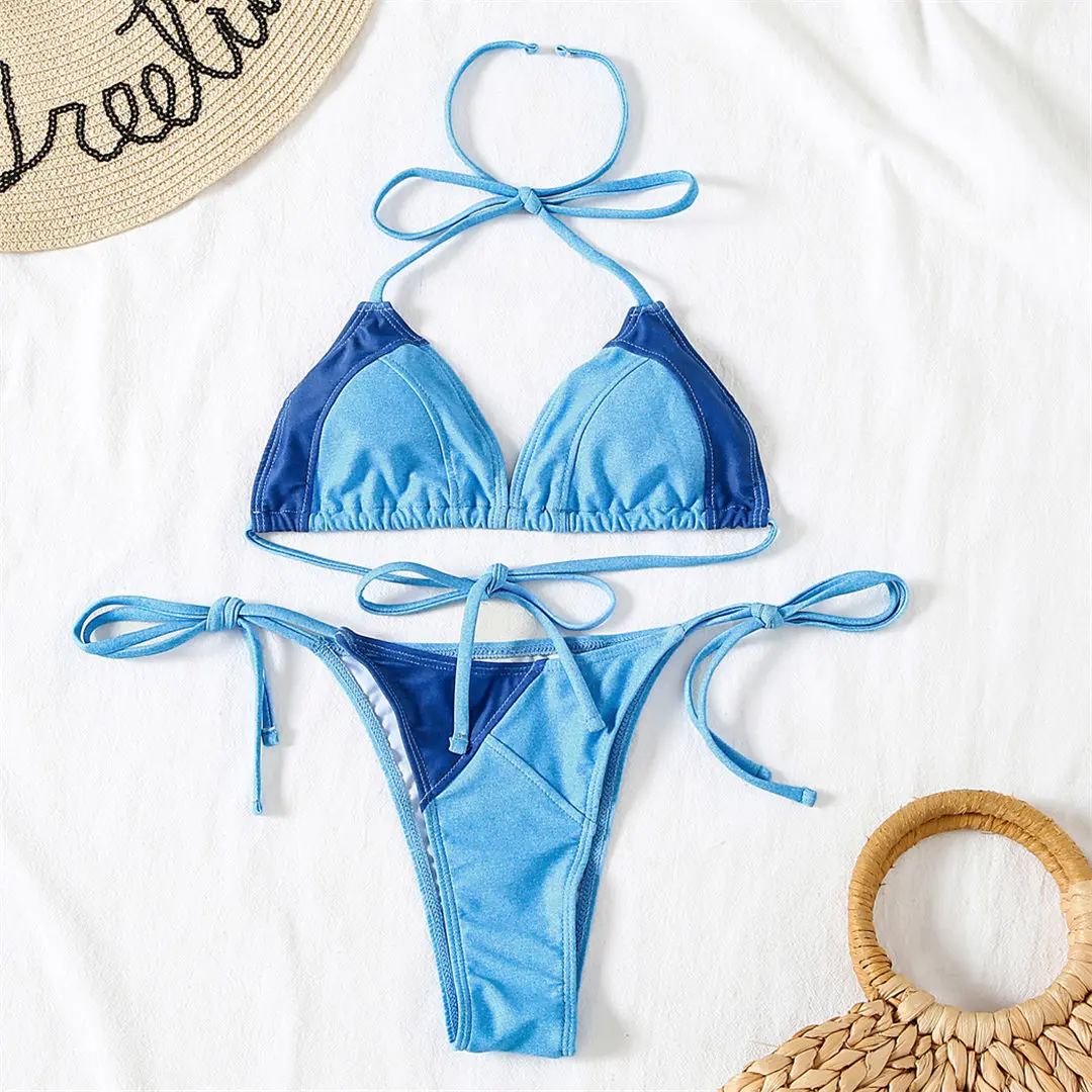 Neuer sexy, zweiteiliger Bikini mit Neckholder-Ausschnitt, brasilianischer Stil, Damen-Badeanzug, zweiteiliges Bikini-Set, Badebekleidung, Badeanzug, Schwimmbikini V3026 – Detail 10