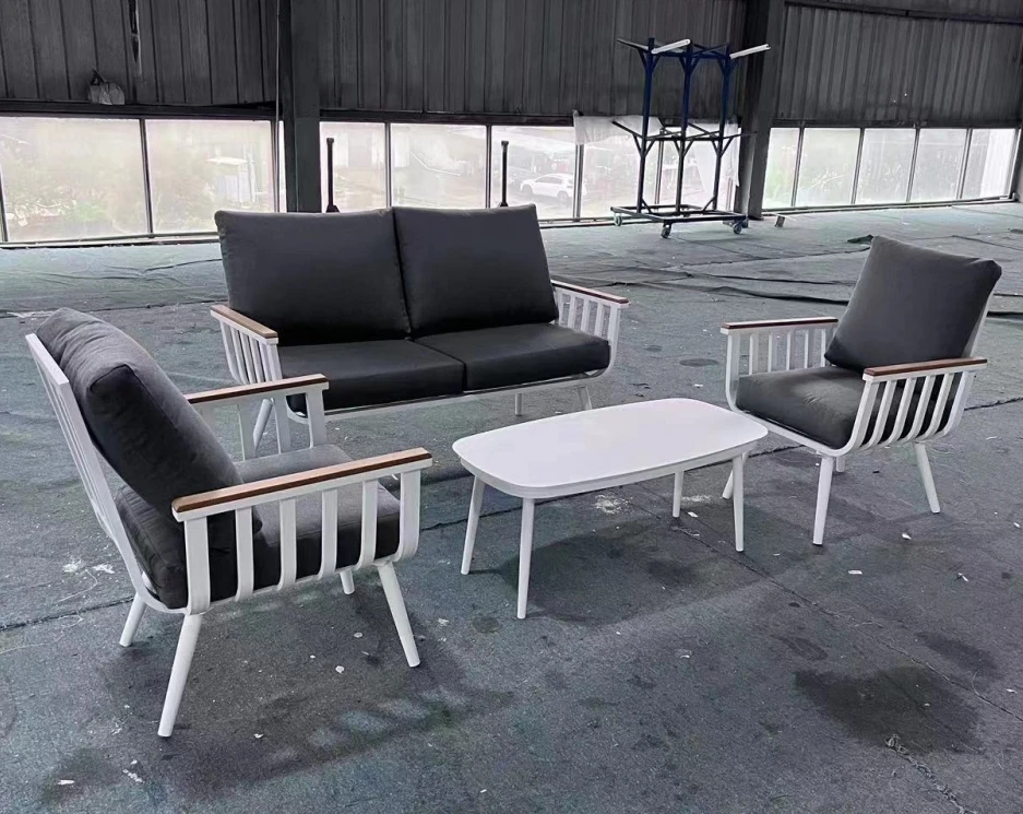 

Outdoor Furniture Aluminum 4pcs Sofa Set for Living Room Hotel Villa Park Courtyard