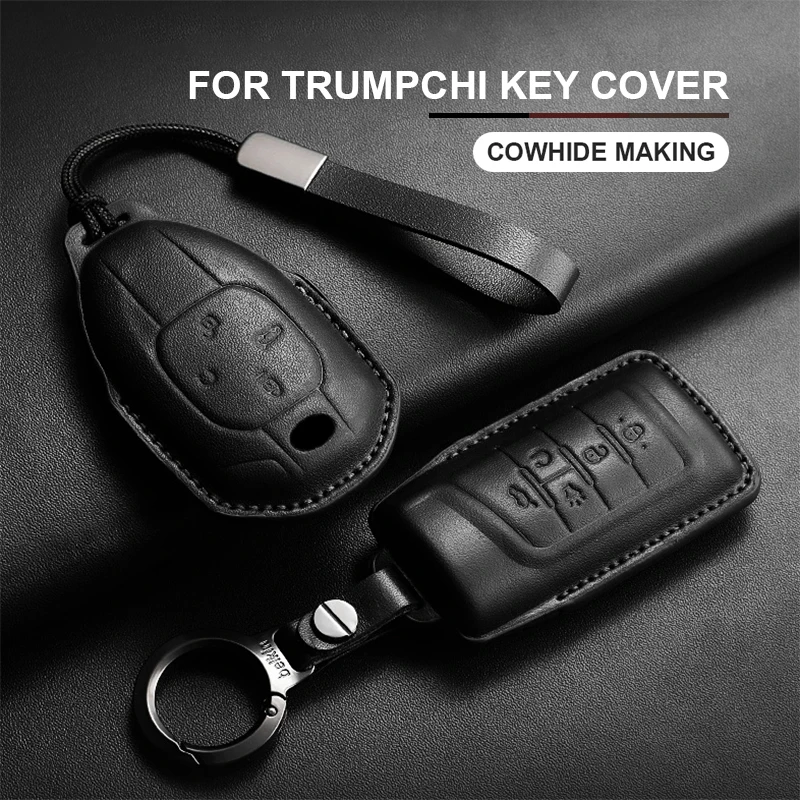 

Leather Car Smart Key Case Cover Keyring Keychain Accessories For Trumpchi Empow J12 J13 J15 GS4 GS5 GS3 GS8 GS7 GA8 GA6 M6 M8