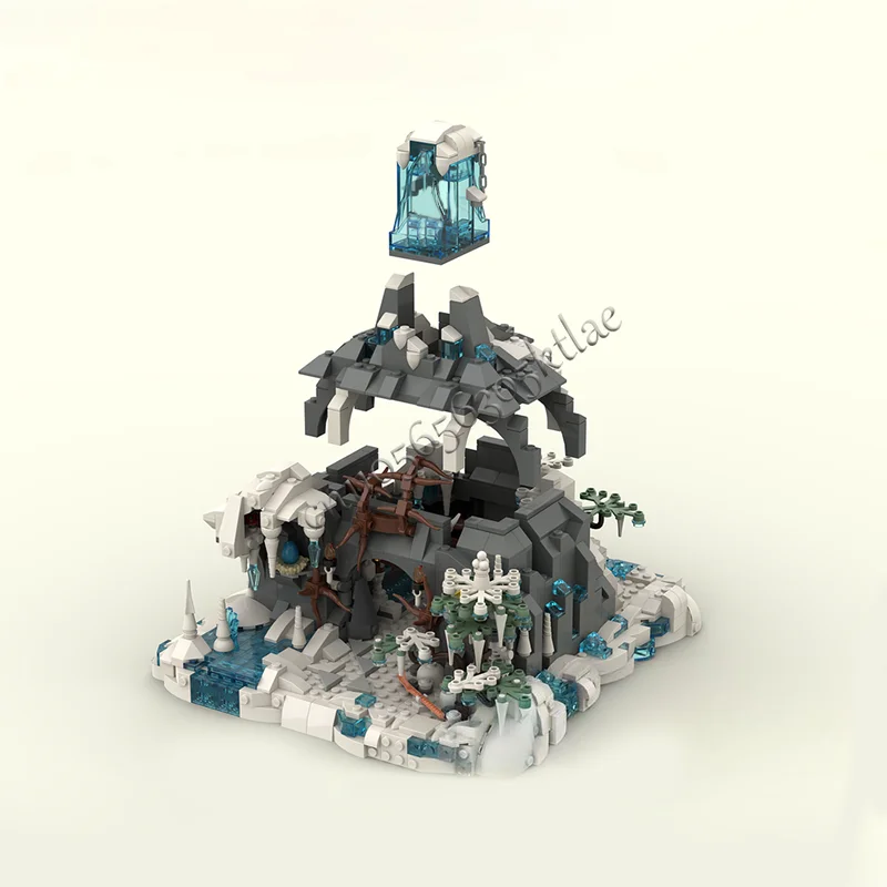 1279 قطعة نموذج قلعة الكهف الجليدي مع عناصر الخيال وحدات اللبنات الاطفال الجمعية عرض اللعب مهرجان مفاجأة هدية #3