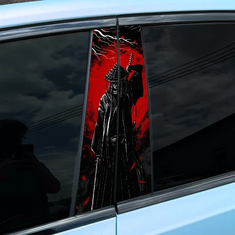 

1PC JDM Samurai Tiger Car Stickers Auto Tattoo B Pillar Waterproof Center Column Decor Cover Scratch DIY Car Doors Pillar Decals