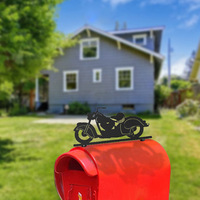 Cartoon Motorcycle   Making Decorative  Mailbox Postbox Metal  Garden Stake Decoration Commemorative Sign with ﻿