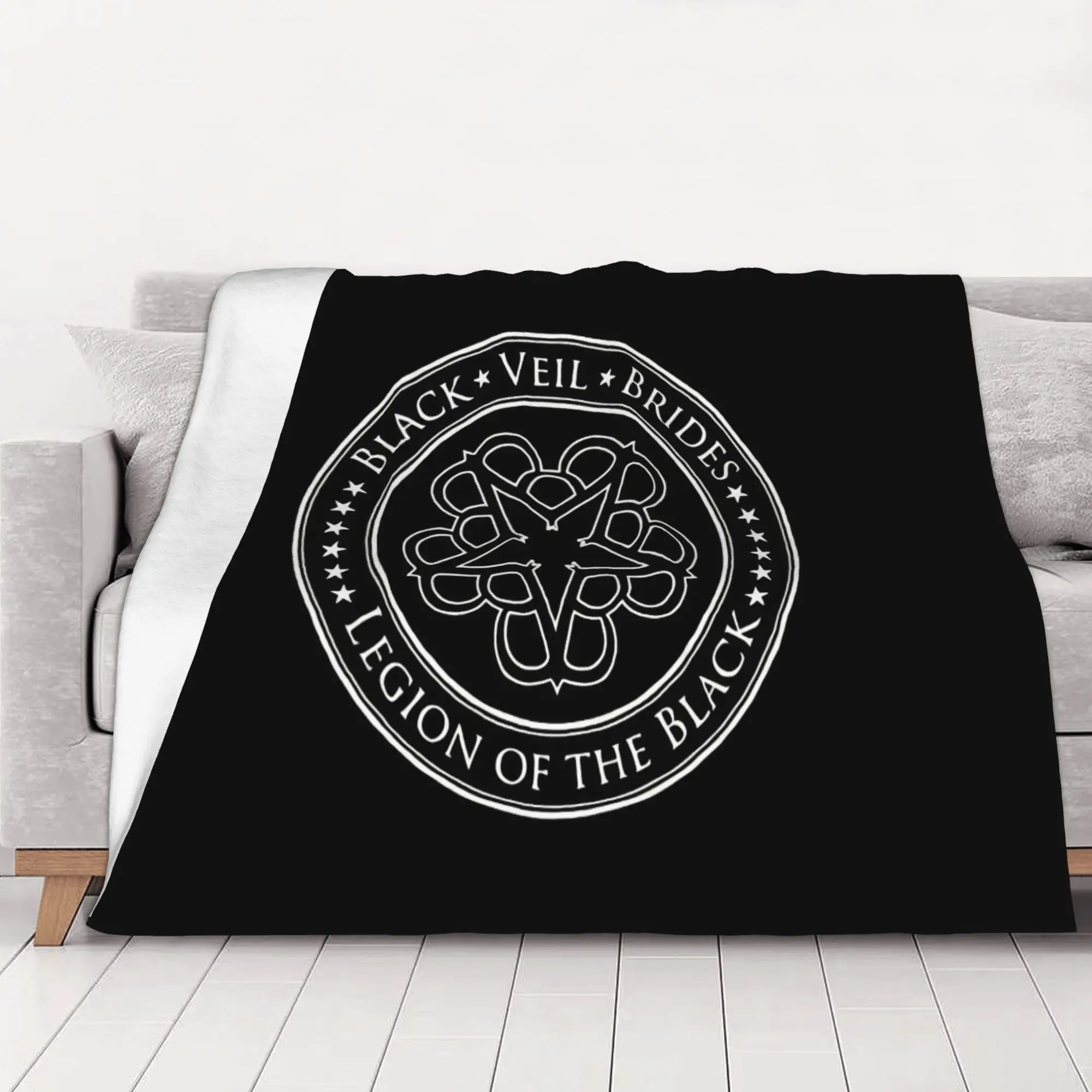 1PC home Cute Room Decor Classic Blanket Throw Blanket B-Black veil brides Novelty Warm Blanket All Season