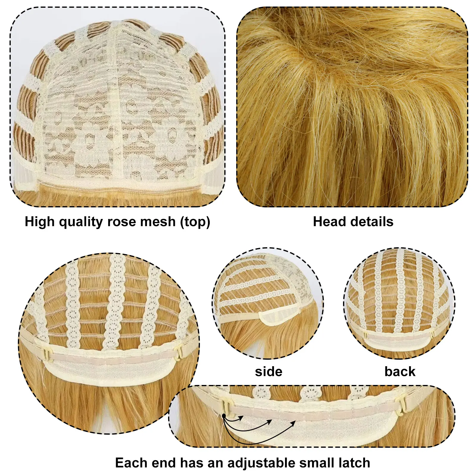Halloween Beautiful Princess Girl Women Short Straight Bun Fairy Tinker Bell Cosplay Costume Wig for Christmas Thanks