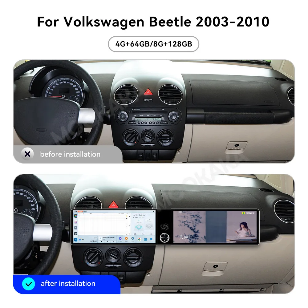For Volkswagen Beetle 2003-2010 Android Car Radio Multimedia Video Wireless Carplay Autoradio Stereo GPS Navigation Head Unit