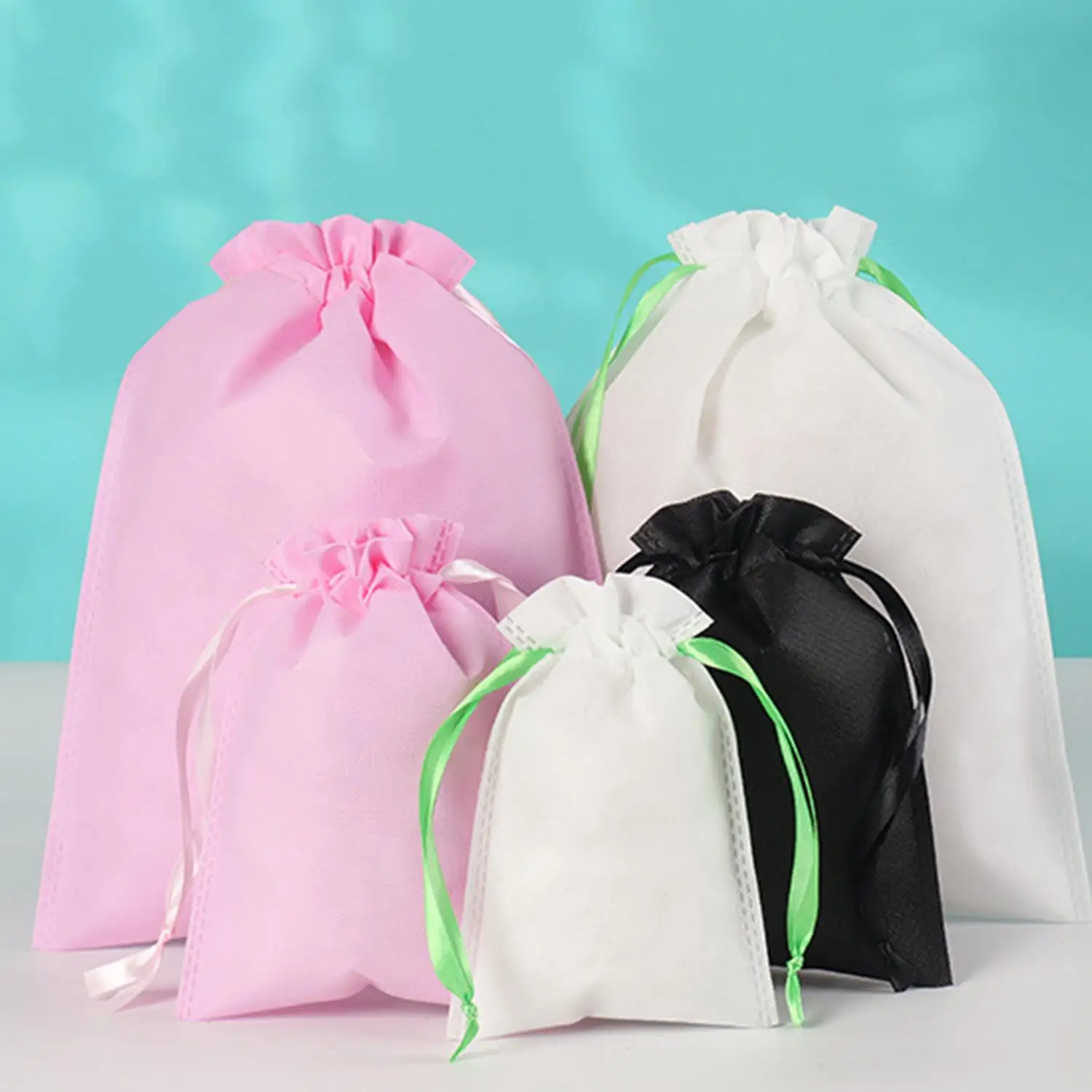 Przenośna, pyłoszczelna torba podróżna na buty ze sznurkiem, organizer na buty, włókninowe torby do przechowywania butów sportowych i botków.