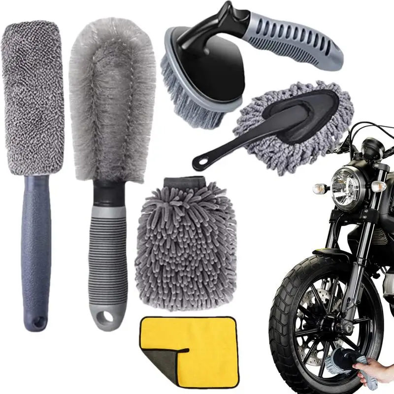 Auto Cleaning Car Wash Brush Vehicle Tire Brush Wheel Hub Brush Cars Detailing Brush Set Detailing Car Products