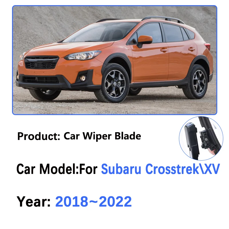 Car Front Wiper Blade For Subaru Crosstrek XV GT 2018 2019 3020 2021 2022 Double Rubber Window Windshield Windscreen Accessories