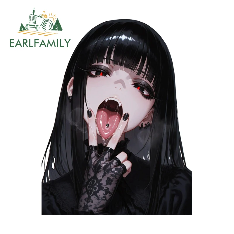EARLFAMILY Tattoo Girl Decals Sexy Devil AI Succubus Decoration Waterproof Trunk Rearview Mirror Scratch Proof Car Stickers