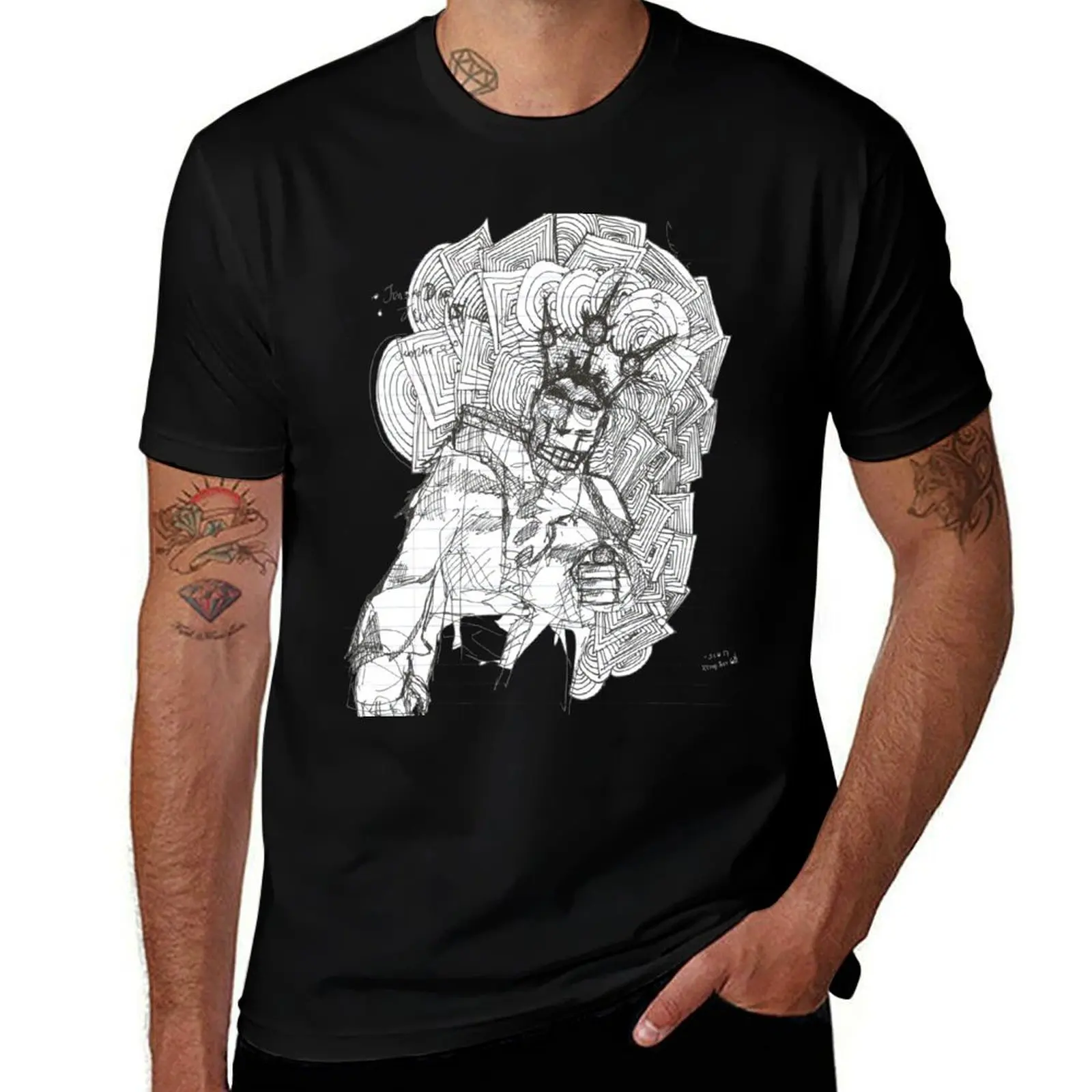 

King Bor (ed) T-Shirt Big Size Short Sleeve Tee for Men