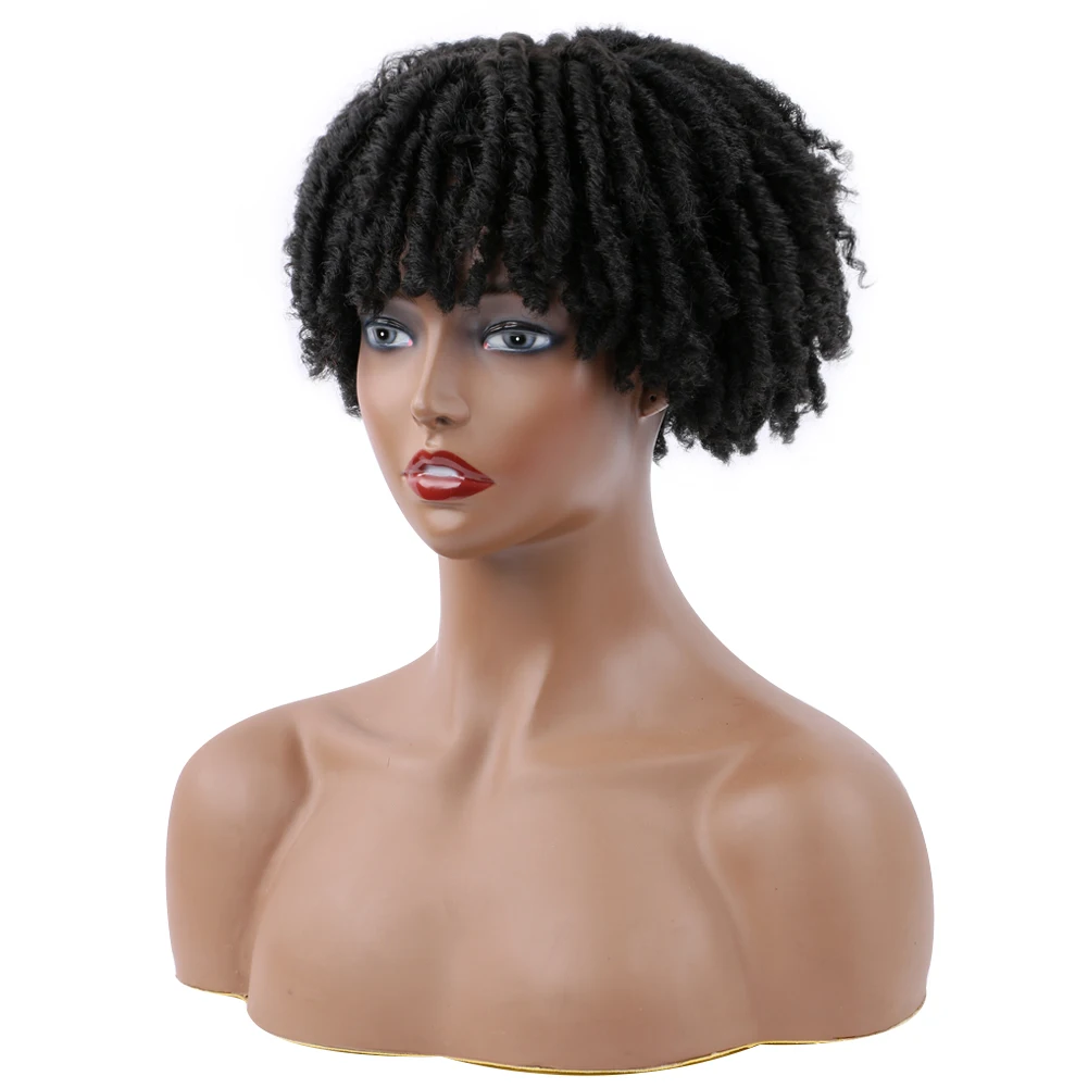 Saisity Synthetic Dreadlocks Hair Medium WigsToupee15x17 Natural for African Women Black Crochet Soul Locs Braids Wigs