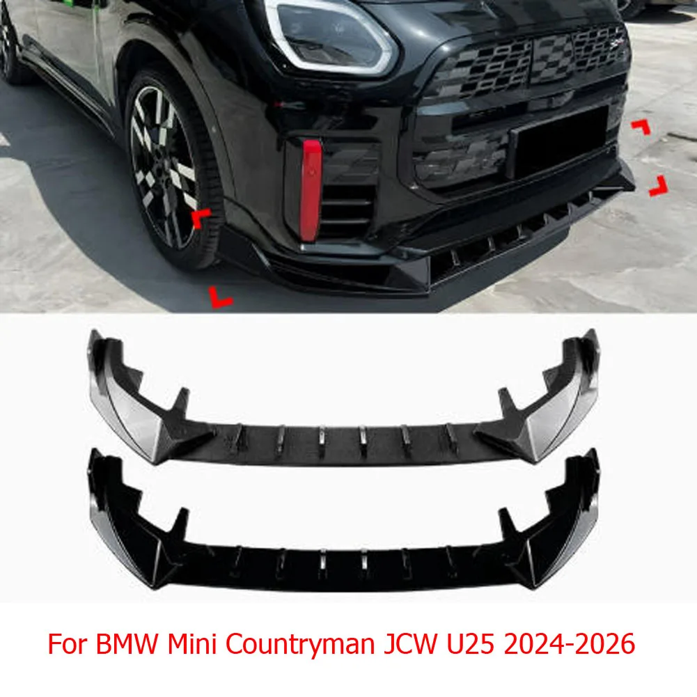 For BMW Mini Countryman JCW U25 2024-2026 Front Lip Front Shovel Spoiler Small Surround Modification