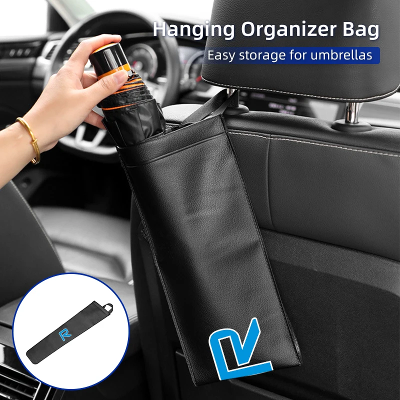 

Car Waterproof Umbrella Storage Bag PU Leather Cover Sunshade Organizer Holder For Volvo XC40 XC60 XC70 XC90 V40 V60 V90 S60 S80