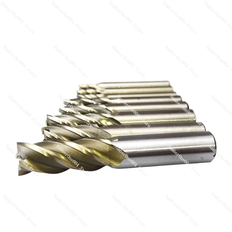 4-16Mm Hard Straight Shank End Mill High Speed Steel Alloy 4-blade End Mill Drill Bit Tungsten Steel, Milling Head Set